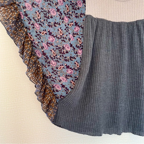 Umgee Feminine Eclectic Designed Top with Multiple Fabrics and Prints, S… - Picture 5 of 8